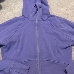 Lululemon cropped scuba Purple Zip-Up Hoodie Sz 8